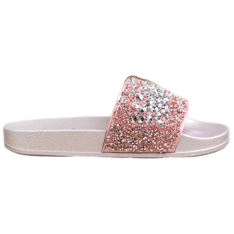 SHELOVET Pantofle s ozdobami růžový