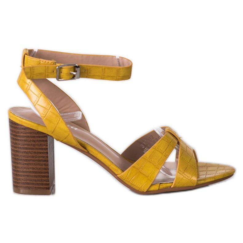 Renda Stylové sandály na baru žlutá