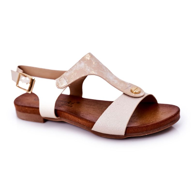 S.Barski Dětské sandály S. Bararski Comfort Złote zlatý