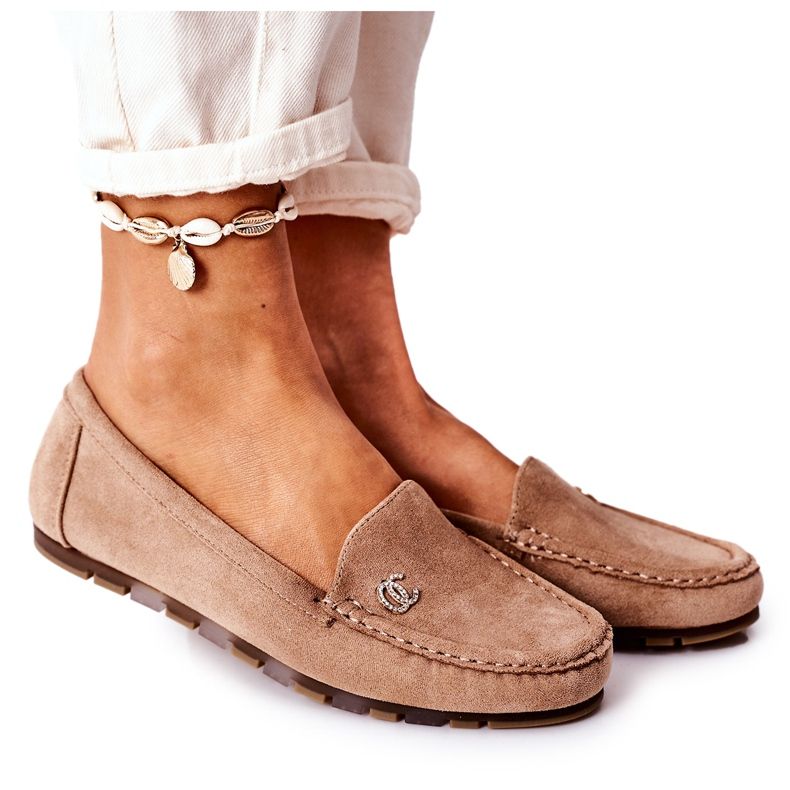 PS1 Dámské semišové mokasíny světle hnědé Madelyn béžový