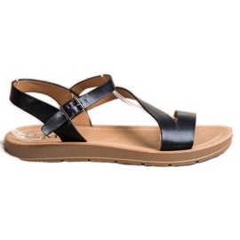 Cm Paris Neformální sandály s eko kůží černý