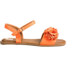 SHELOVET Módní oranžové sandály oranžový