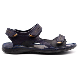 Polbut Sandály SA04 námořnická modrá s černou černý