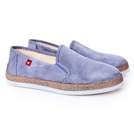 Pánské semišové espadrilky Big Star HH176004 modré modrý Pánské semišové espadrilky Big Star HH176004 modré modrý