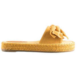 Coura Pantofle Espadrilles S Mašlí žluť
