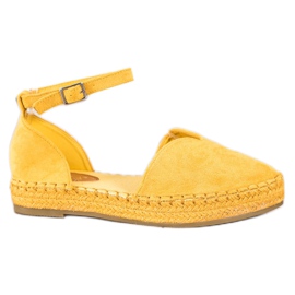 Coura Žluté espadrilky se sponou žluť
