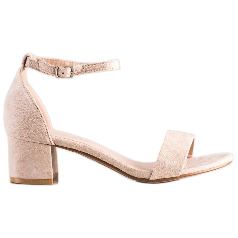 SHELOVET Sandály Na Nízkém Baru béžový