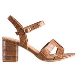 Cm Paris Stylové sandály na baru hnědý Cm Paris Stylové sandály na baru hnědý