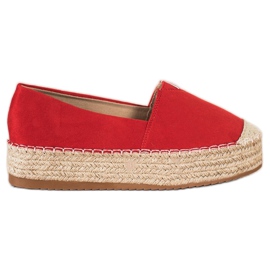 Primavera Espadrilky na platformě červený