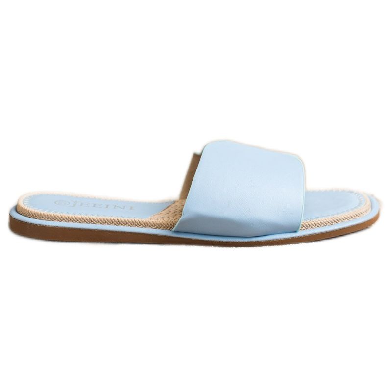 SHELOVET Elegantní pantofle z eko kůže modrý