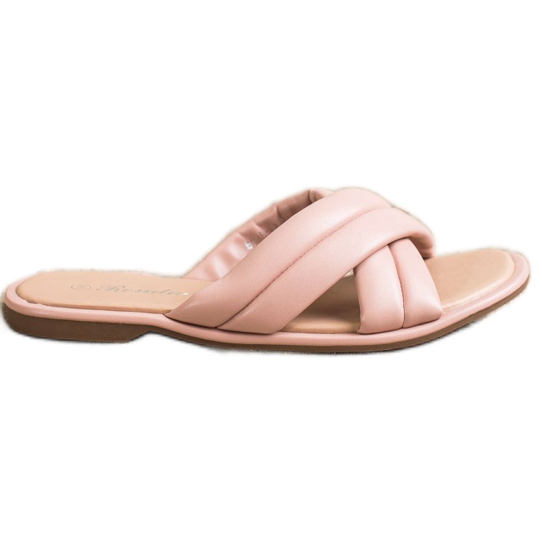 Renda Módní pantofle z ekologické kůže růžový