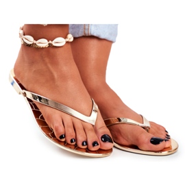 Lu Boo Metalické žabky Gold Eltoro Ii gat. zlatý Lu Boo Metalické žabky Gold Eltoro Ii gat. zlatý