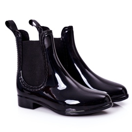 Dětské galoše Black Jodhpur kozačky Lily černý
