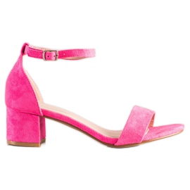 SHELOVET Sandály Na Nízkém Baru růžový SHELOVET Sandály Na Nízkém Baru růžový