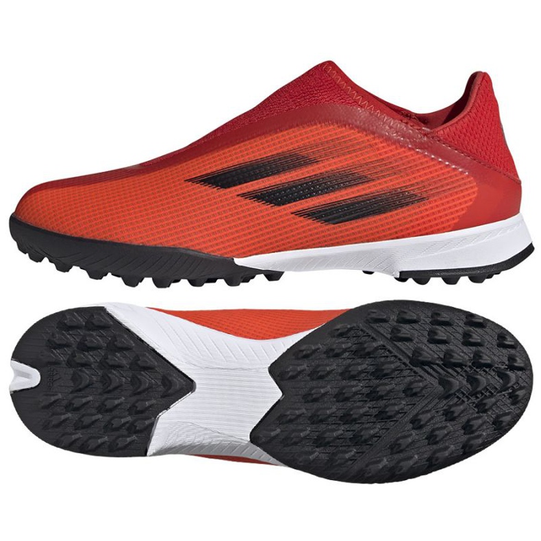 Kopačky Adidas X Speedflow.3 Ll Tf Jr FY3255 vícebarevný pomeranče a červené Kopačky Adidas X Speedflow.3 Ll Tf Jr FY3255 vícebarevný pomeranče a červené