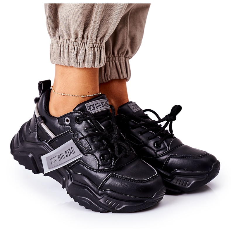 Dámská sportovní obuv Tenisky Big Star GG274215 černošedá černá