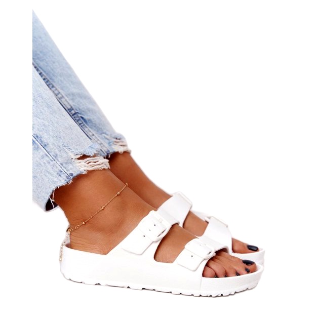 NEWS Dámské bílé gumové pantofle Stacy bílý