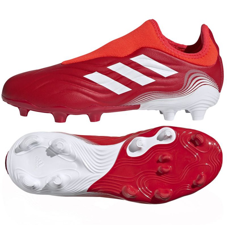 Kopačky Adidas Copa Sense.3 Ll Fg Jr FY6156 červené pomeranče a červené