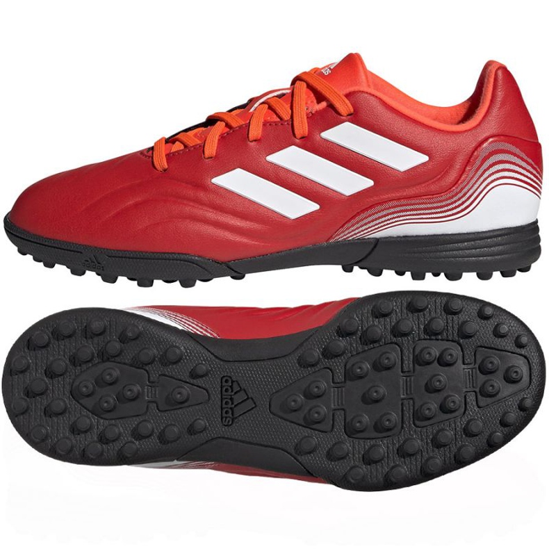 Kopačky Adidas Copa Sense.3 Tf Jr FY6164 vícebarevný pomeranče a červené Kopačky Adidas Copa Sense.3 Tf Jr FY6164 vícebarevný pomeranče a červené