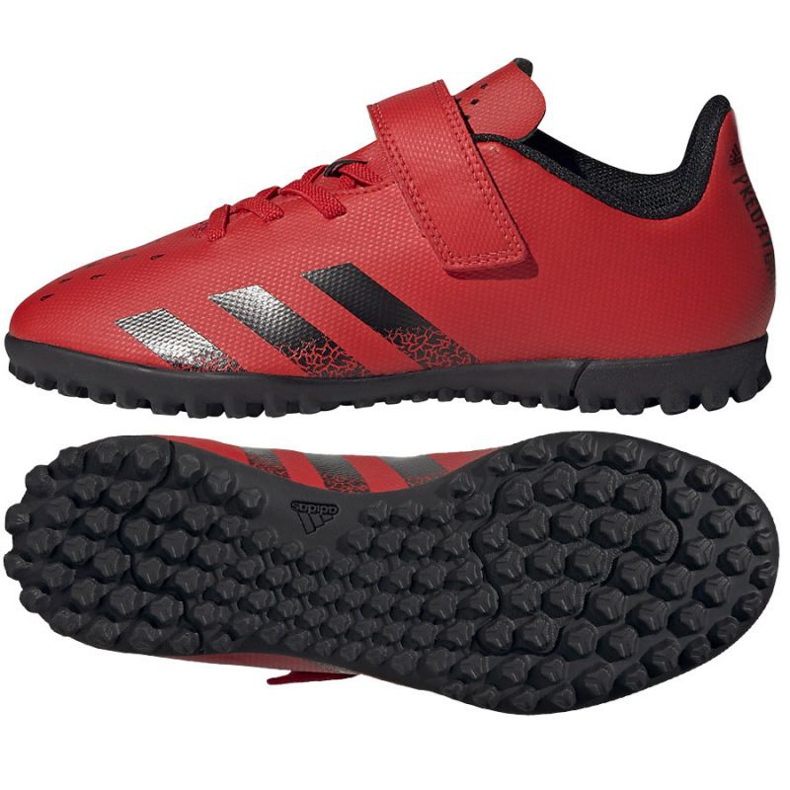 Kopačky Adidas Predator Freak.4 H&L Tf Jr FY6323 vícebarevný pomeranče a červené Kopačky Adidas Predator Freak.4 H&L Tf Jr FY6323 vícebarevný pomeranče a červené