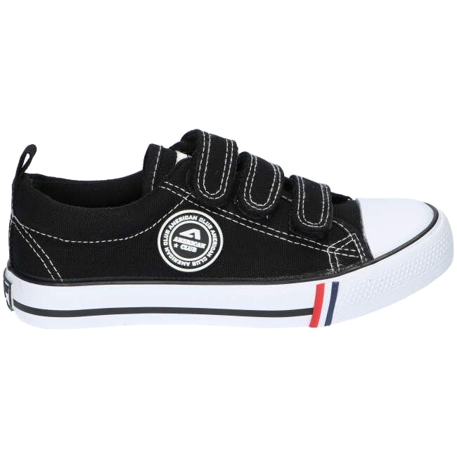 American Club Černé americké tenisky na suchý zip LH33 černá