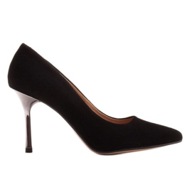 Marco Shoes Černé jehlové podpatky s kovovým podpatkem černý