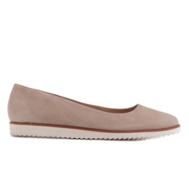 Marco Shoes Dámské lehké balerínky z přírodního semiše se sportovní podrážkou béžový Marco Shoes Dámské lehké balerínky z přírodního semiše se sportovní podrážkou béžový