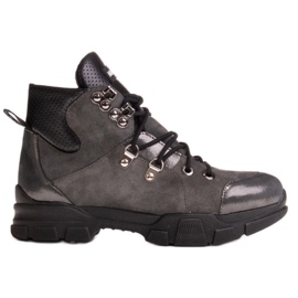 Marco Shoes Sportovní dámské boty s lehkou izolací podzim-zima šedá Marco Shoes Sportovní dámské boty s lehkou izolací podzim-zima šedá