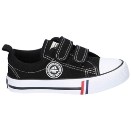 American Club Černé americké tenisky Club LH35 na suchý zip černý