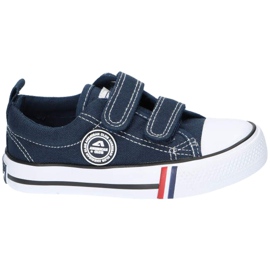 American Club Navy americké tenisky na suchý zip LH35 modrý