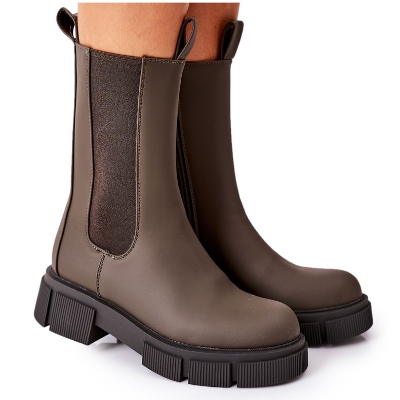 PS1 Teplé boty Tmavě zelené boty Jodhpur musíte mít hnědý zelená