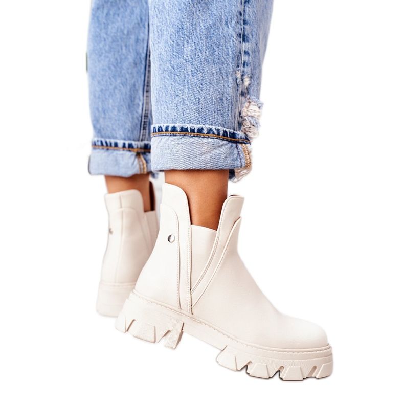 PS1 Teplé boty Jodhpur boty Béžová Hashtag béžový PS1 Teplé boty Jodhpur boty Béžová Hashtag béžový