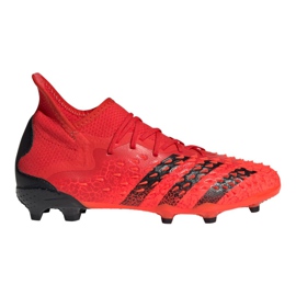 Kopačky Adidas Predator Freak.1 Fg Jr FY6262 červený pomeranče a červené