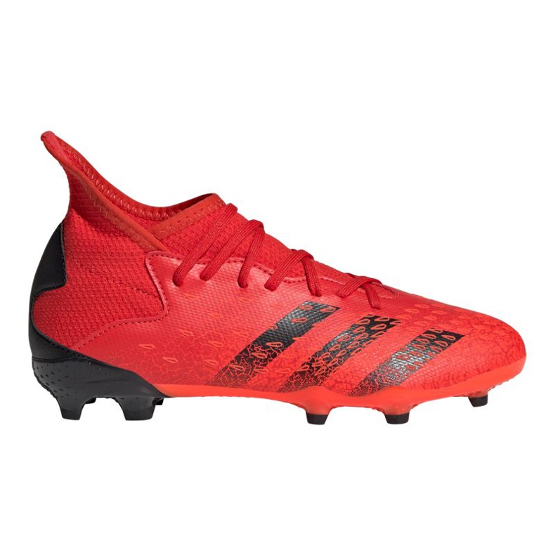 Kopačky Adidas Predator Freak.3 Fg Jr FY6282 červené pomeranče a červené Kopačky Adidas Predator Freak.3 Fg Jr FY6282 červené pomeranče a červené