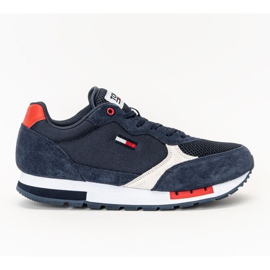 Boty Tommy Hilfiger Jeans Retro Runner Mix M EM0EM00699-C87 bílý námořnická modř