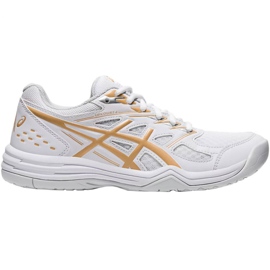 Volejbalové boty Asics Upcourt 4 W 1072A055 103 bílá, zlatá bílý