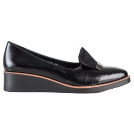 W. Potocki Brogues se semišovou vložkou černý