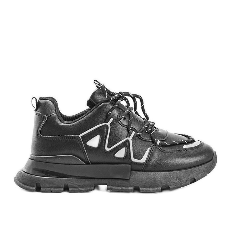 Černé tenisky s reflexními vložkami Filua černá