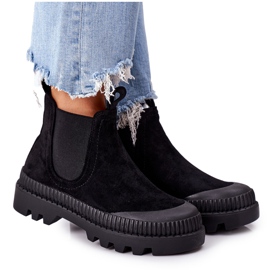 Mulanka Suede Workers On The Black Platform Pojďte se mnou černý