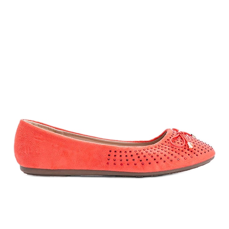 Oranžové balerínky s mašlí Larissa oranžový Oranžové balerínky s mašlí Larissa oranžový