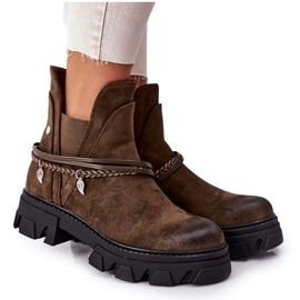 PS1 Teplé boty Boty Jodhpur Tmavě zelené Good Idea zelená