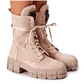 PS1 Semišoví hřejiví dělníci s béžovými kameny Hadley