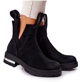 PS1 Teplé boty Jodhpur boty se zipem Black My Way černý