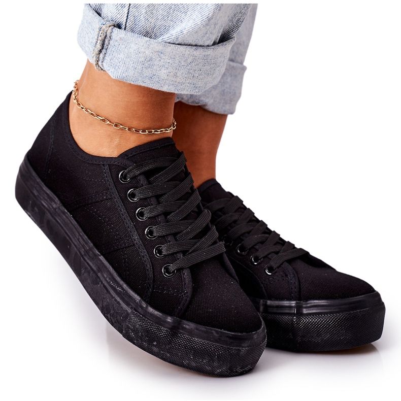 PW1 Dámské tenisky na černém skateboardu černá