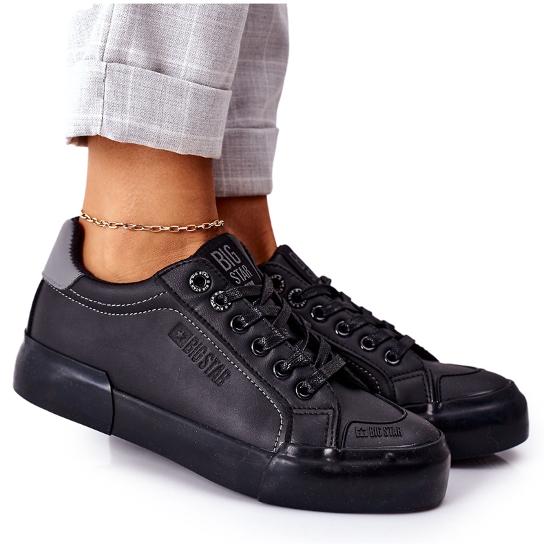 Dámské kožené tenisky Big Star II274029 černé černá