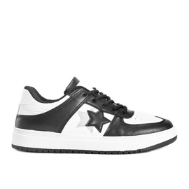 Černobílé tenisky s hvězdami Polja bílý černý