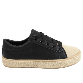 Černé dámské espadrilové tenisky NA05P Black černý