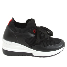 Černé klínové tenisky Z1171 Black černý