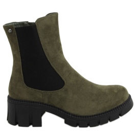 Zelené dámské boty Chelsea JJ03P Green zelená