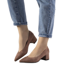 Růžové lodičky na sloupku Flore růžový Růžové lodičky na sloupku Flore růžový